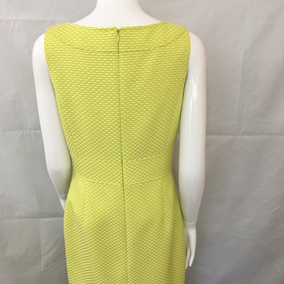 TAHARI Yellow White Dress Sleeveless Size 4 - EUC - Picture 7 of 10
